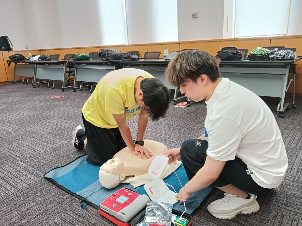 商学部夏季集中スポーツセービング実習(BLS講習)②