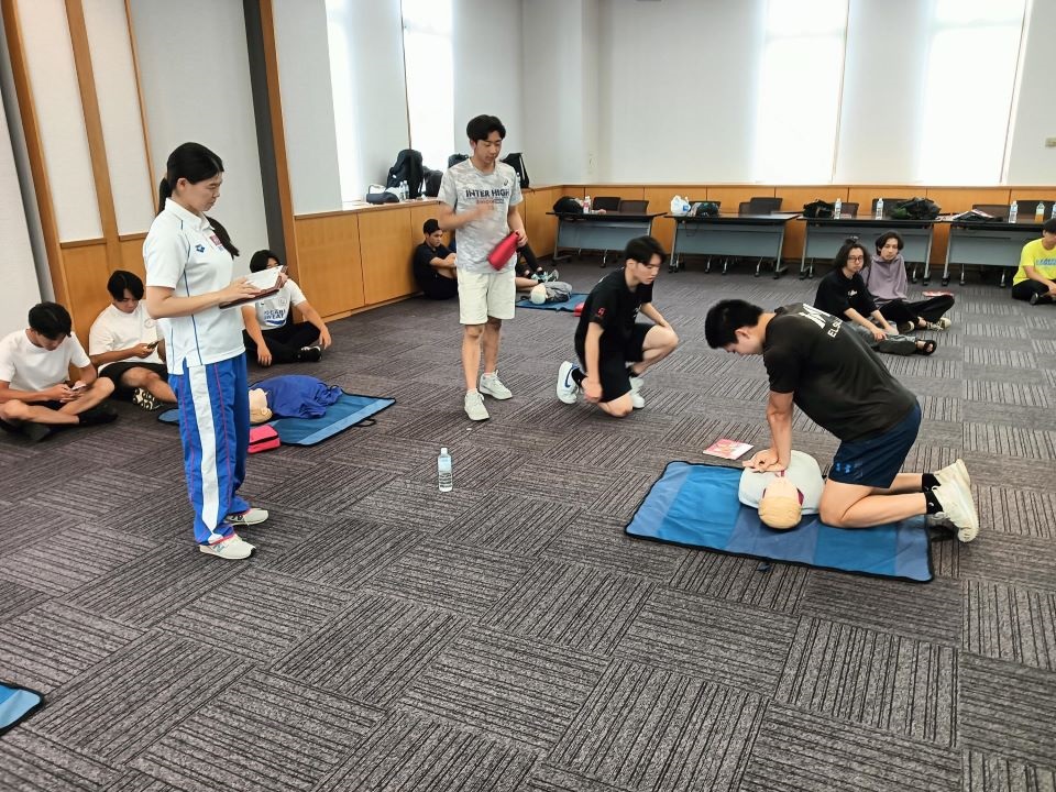 商学部夏季集中スポーツセービング実習(BLS講習)④