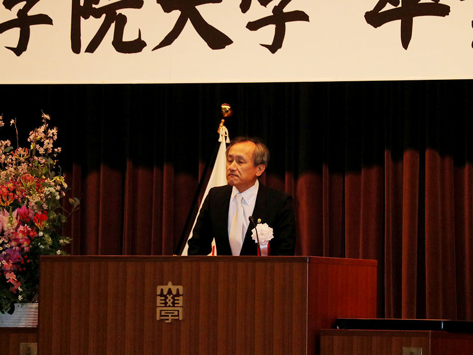 2025年度卒業式学長2