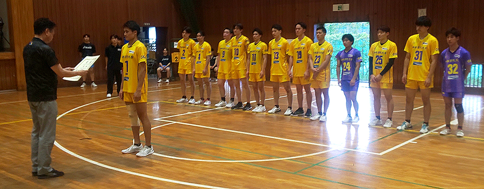 バレーボール部男子天皇杯2024表彰式①